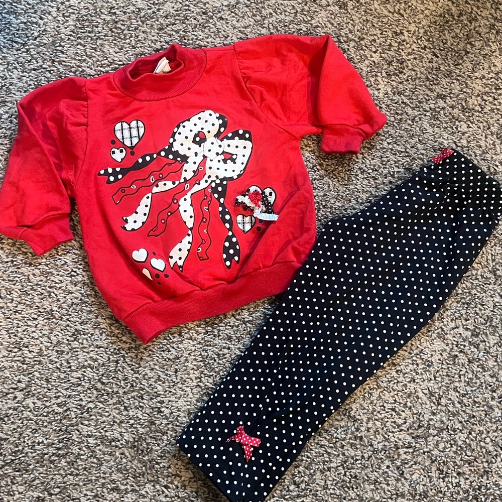 Vintage 90s Buster Brown Red Set